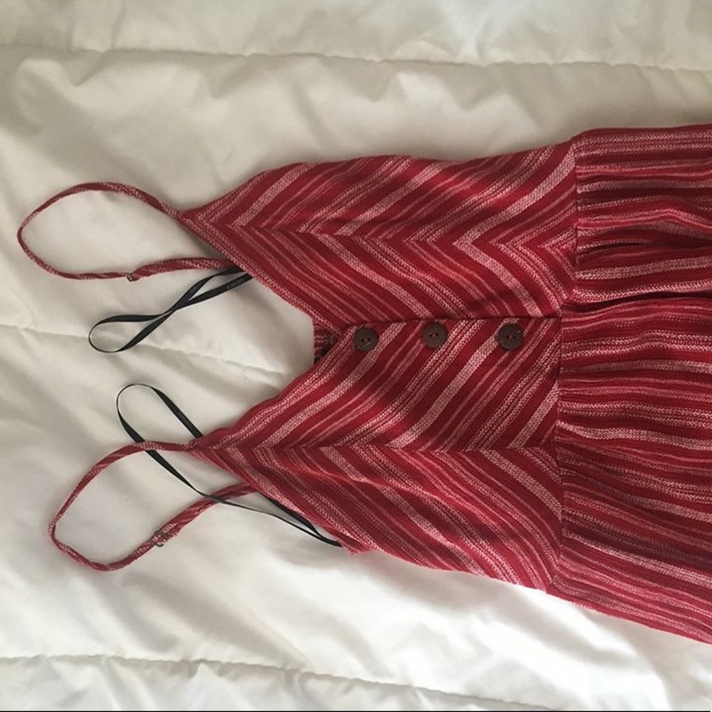Red pant romper super cute